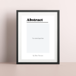Portrait art poster, design no. 1